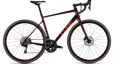 Cube Attain SLX Rennrad in Weinrot.