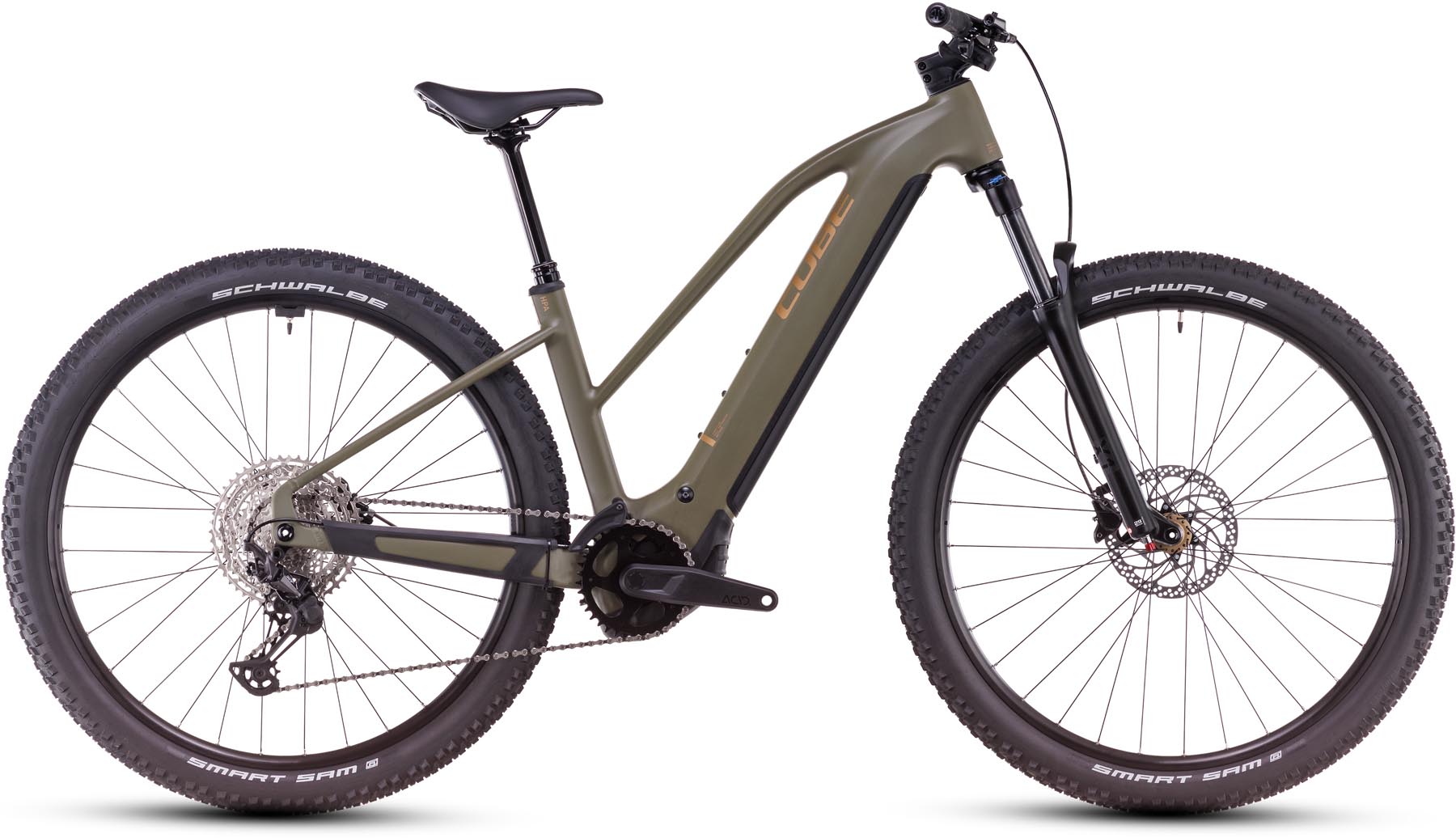 Cube Reaction Hybrid Pro 800 dustyolive n gold 2025 - E-Bike Hardtail Mountainbike Damen