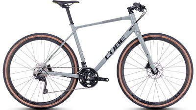 Cube Nulane Pro Fitnessrad in Grau.