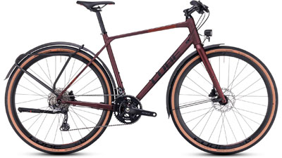 Cube Nulane Race FE Fitnessrad in Rot.