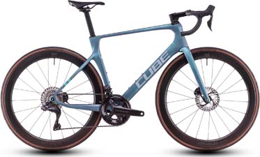 Cube Agree C:62 Pro Rennrad in Blau.