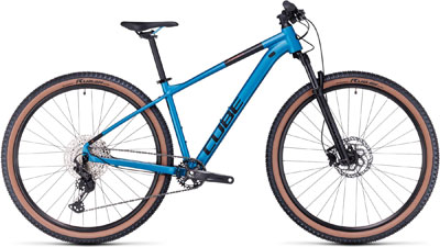 Cube Attention SLX Hardtail Mountainbike in Türkis-Blau.