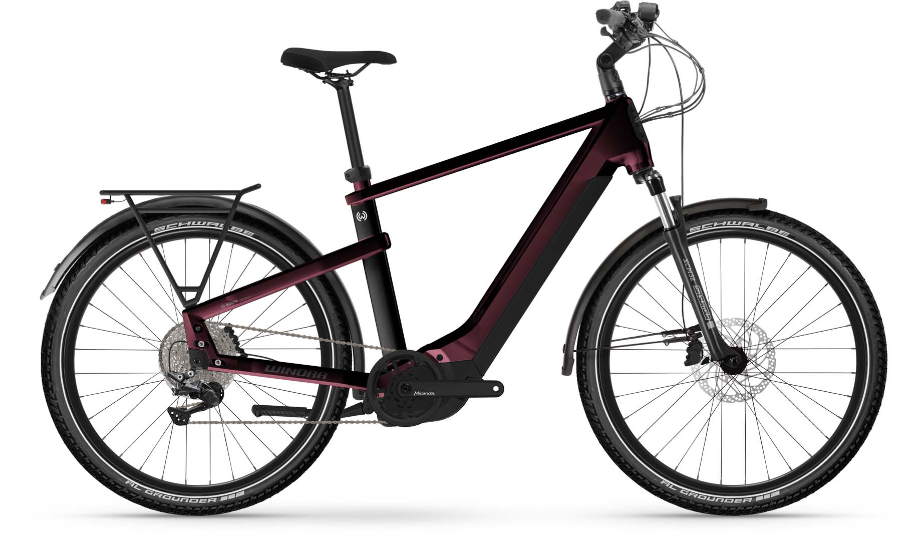 Winora Yakun X10E darkred 2024 - E-Bike Trekkingrad Herren