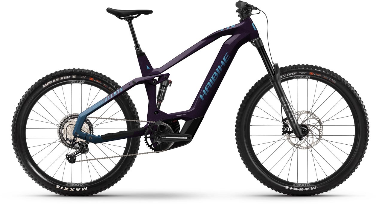 Haibike AllMtn CF 11 Gloss Fade Purple Blue Ch 2022 - E-Bike Fully Mountainbike
