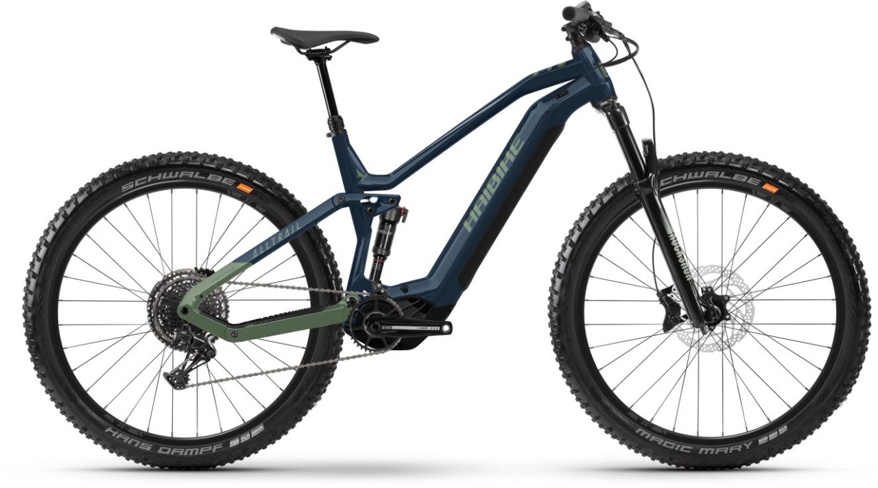 Haibike ALLTRAIL 9 29 Gloss Metal / Blue Olive 2022 - E-Bike Fully Mountainbike