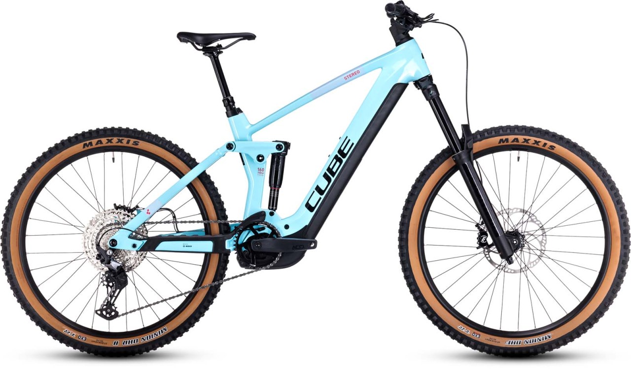 Cube Stereo Hybrid 160 HPC Race 625 27.5 iceblue n black 2023 - E-Bike Fully Mountainbike