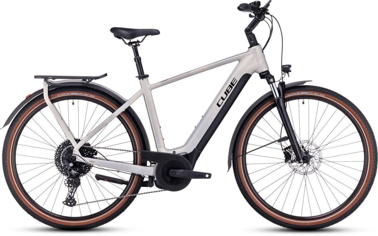 Cube Touring Hybrid Pro 625 pearlysilver n black 2023 - E-Bike Trekkingrad Herren