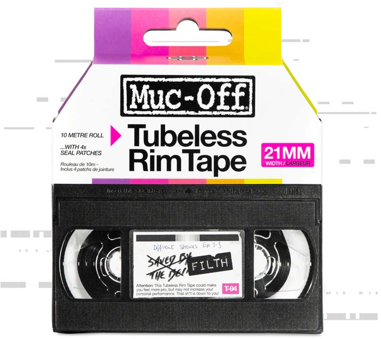 Muc-Off Felgenband Rim Tape 10m Roll pink 21 mm