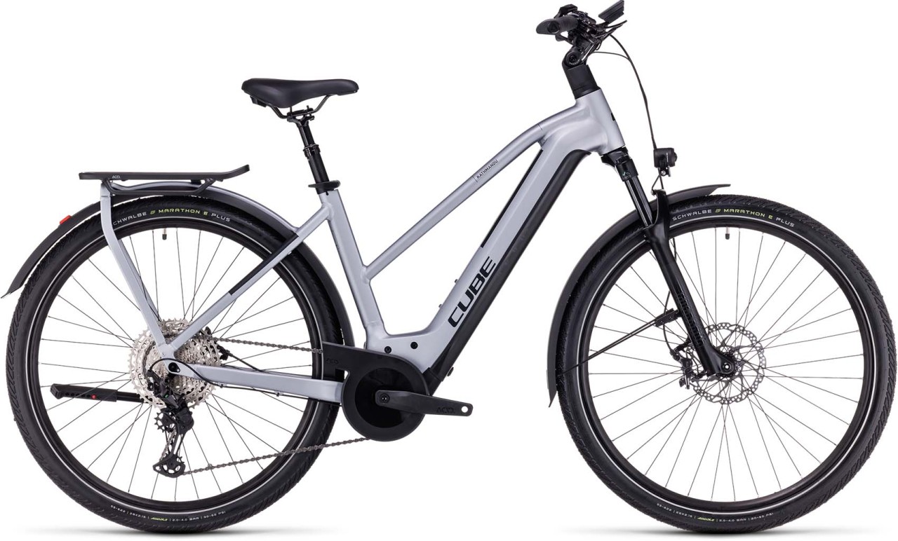 Cube Kathmandu Hybrid SLX 750 polarsilver n black 2023 - E-Bike Trekkingrad Damen