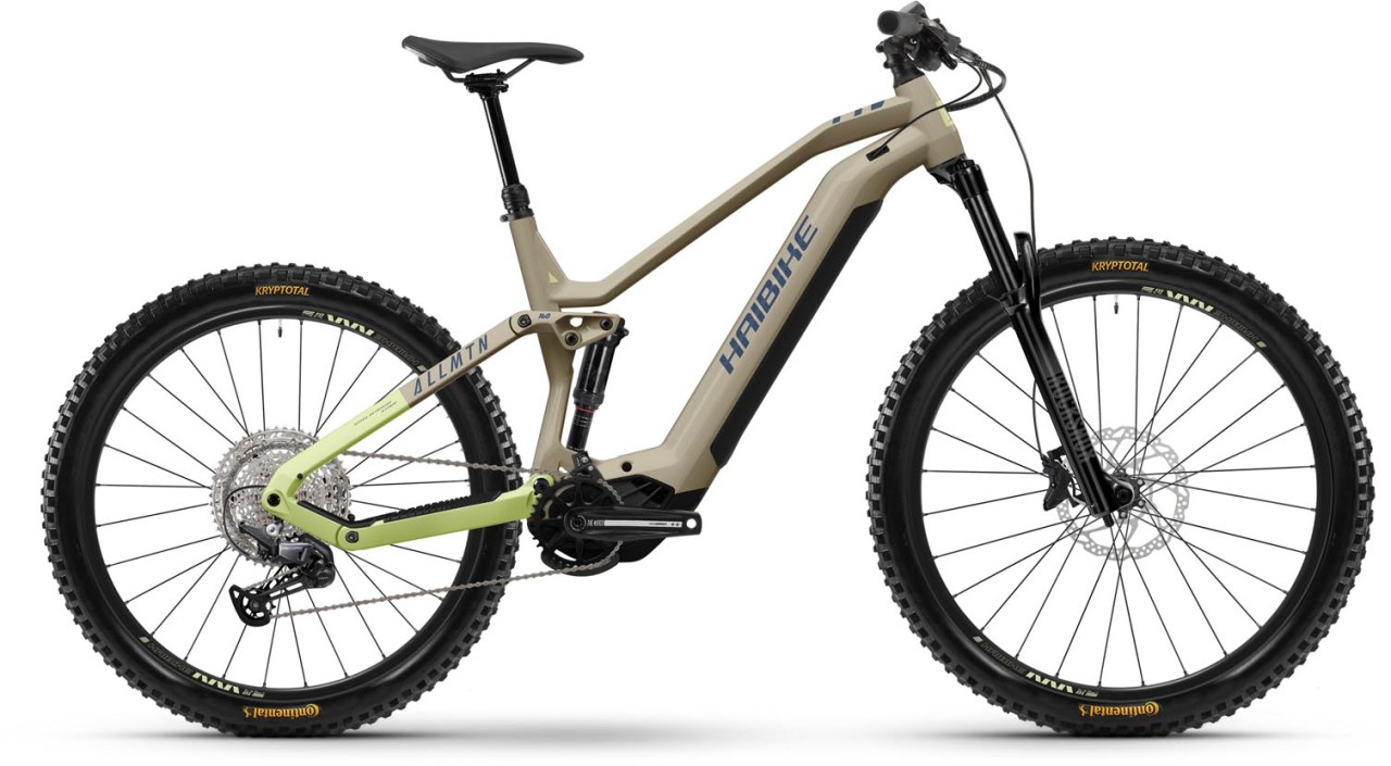 Haibike AllMtn 3 coffee / green / blue gloss 2024 - E-Bike Fully Mountainbike