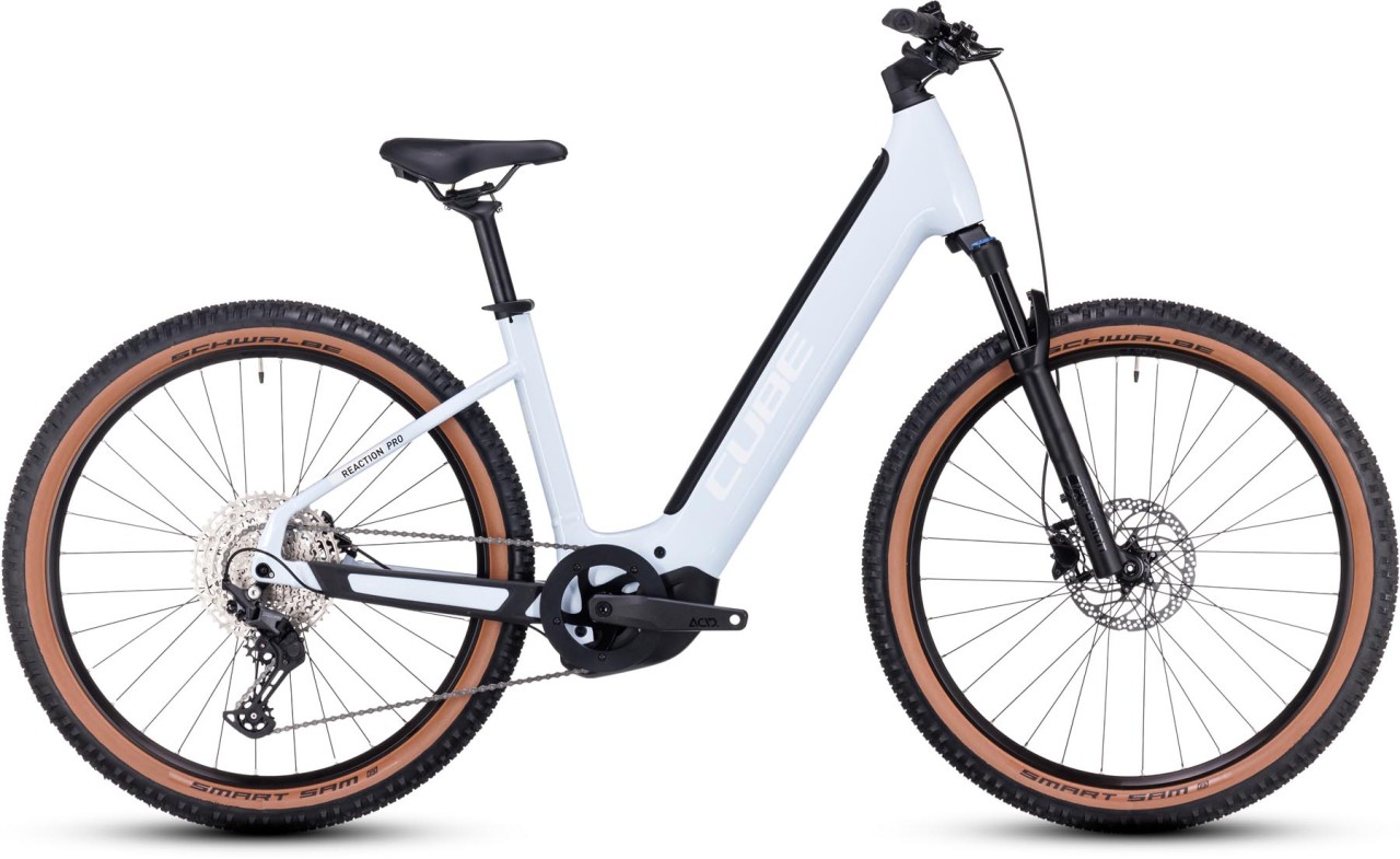 Cube Reaction Hybrid Pro 750 flashwhite n black 2024 - E-Bike Hardtail Mountainbike Tiefeinsteiger