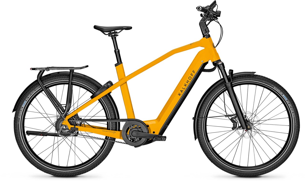 Kalkhoff Image 7.B Excite+ mustardyellow matt 2023 - E-Bike Trekkingrad Herren