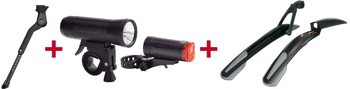 Scott Fahrradständer + RFR Beleuchtungsset + SKS Steckschutzblechset
