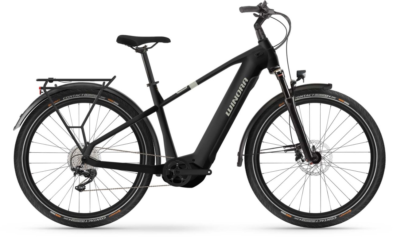 Winora Yucatan X10 Black matte 2023 - E-Bike Trekkingrad Herren
