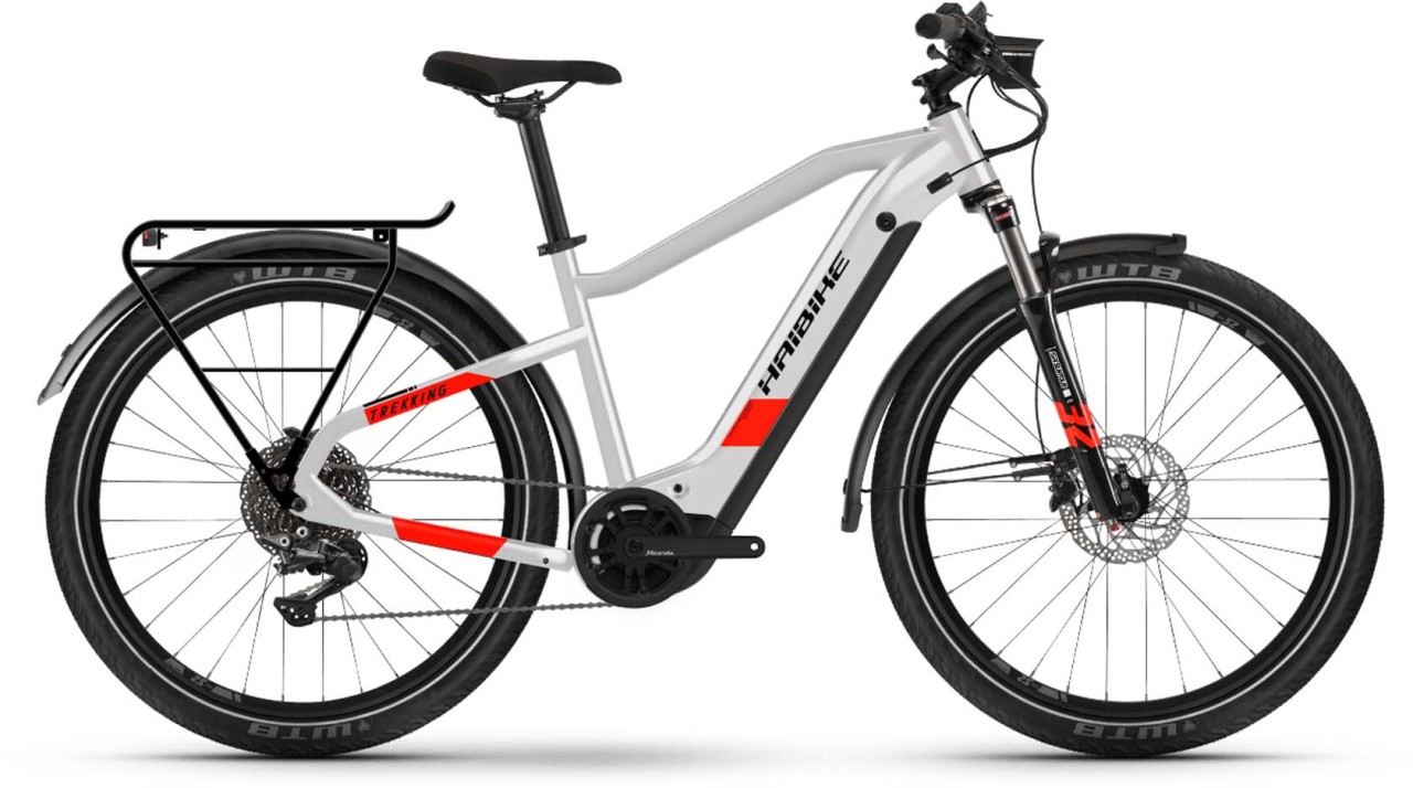 Haibike Trekking 7 i630Wh cool grey/red matte 2022 - E-Bike Trekkingrad Herren