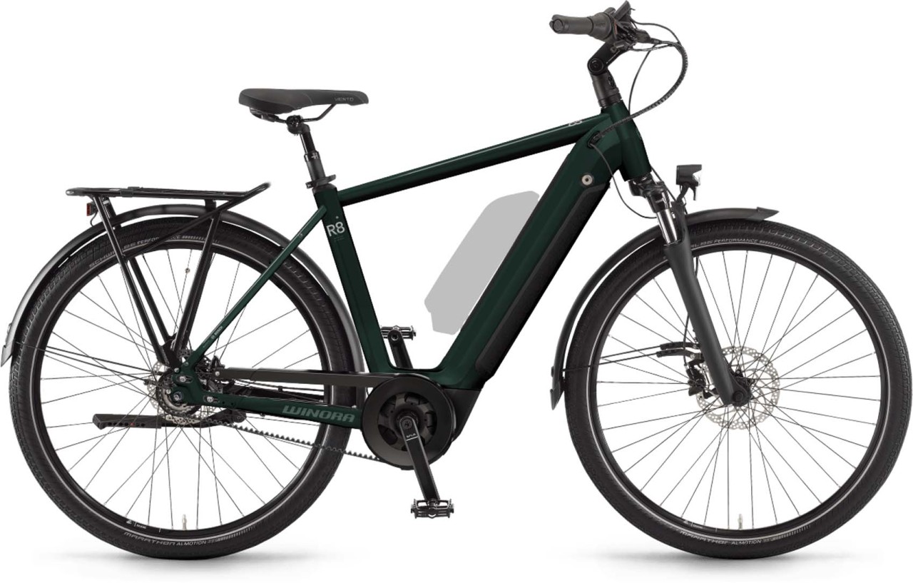 Winora Sinus R8f i625Wh shadowgreen 2022 - E-Bike Trekkingrad Herren