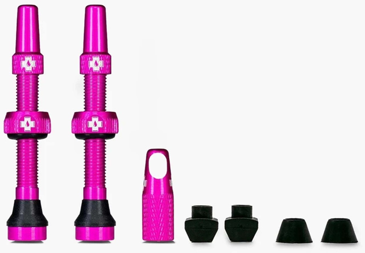 Muc-Off Tubeless-Ventilkit Universal für MTB / Straße pink 60 mm