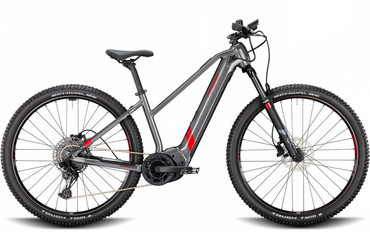 Conway E-Bike Hardtail Mountainbike Damen Grau Rot