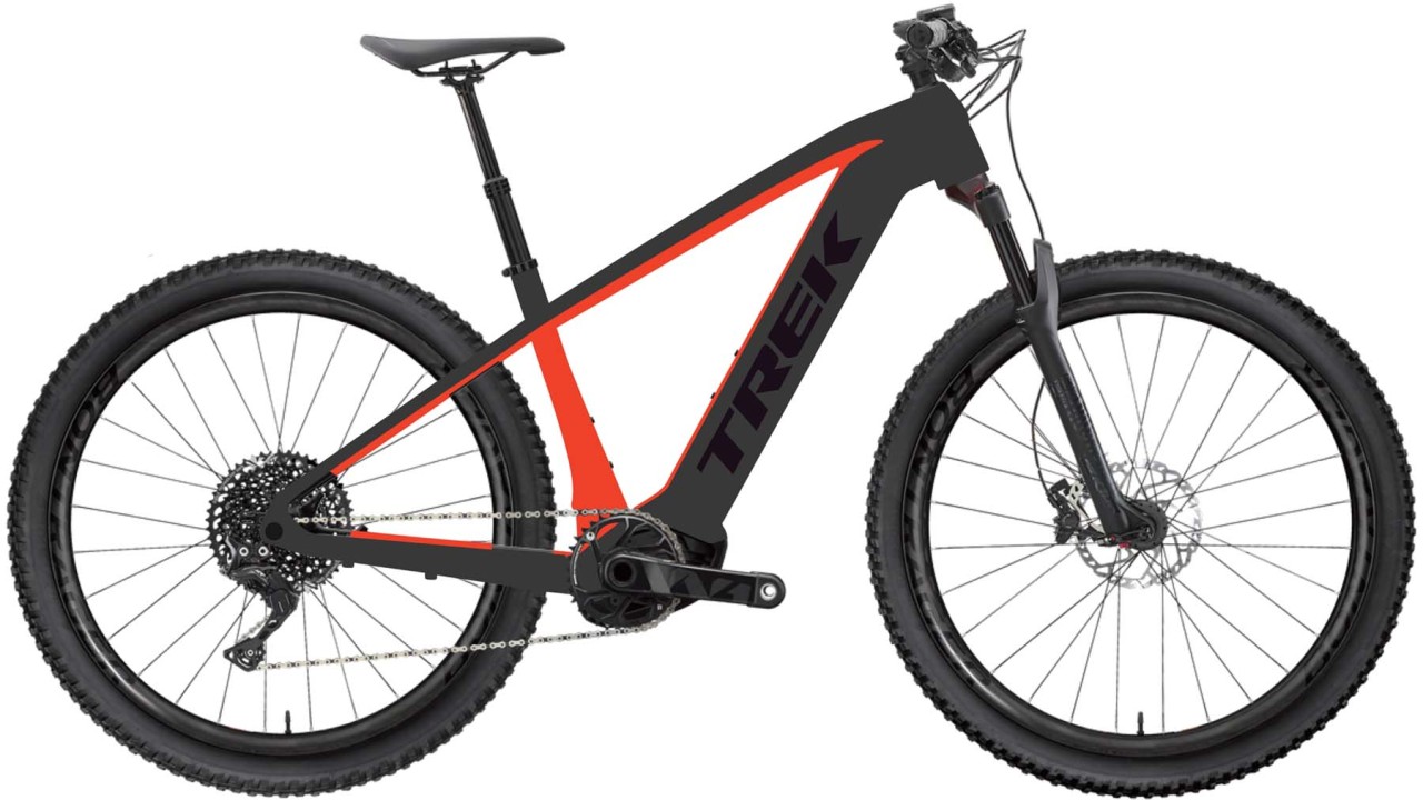 Trek Powerfly 4 Gen 4 625Wh Matte Black / Gloss Red 2023 - E-Bike Hardtail Mountainbike