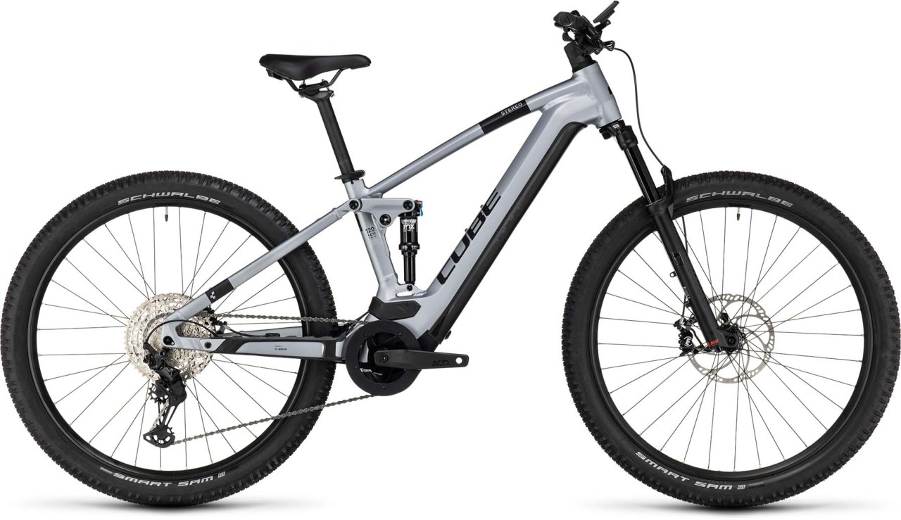 Cube Stereo Hybrid 120 Race 750 polarsilver n black 2023 - E-Bike Fully Mountainbike