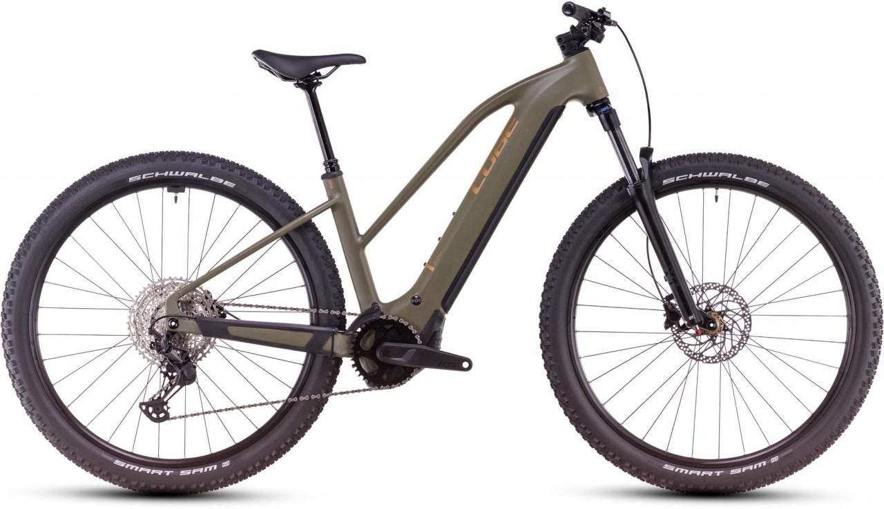 Cube Reaction Hybrid Pro 800 dustyolive n gold 2025 - E-Bike Hardtail Mountainbike Damen