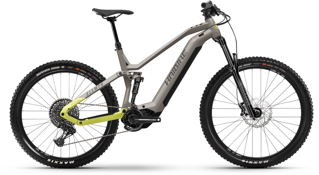 Haibike AllMtn 2 Gloss Grey Lemon Blk 2023 - E-Bike Fully Mountainbike