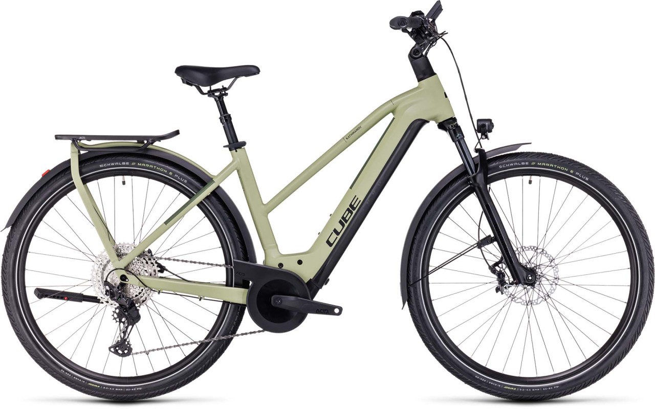 Cube Kathmandu Hybrid SLX 750 green n olive 2023 - E-Bike Trekkingrad Damen