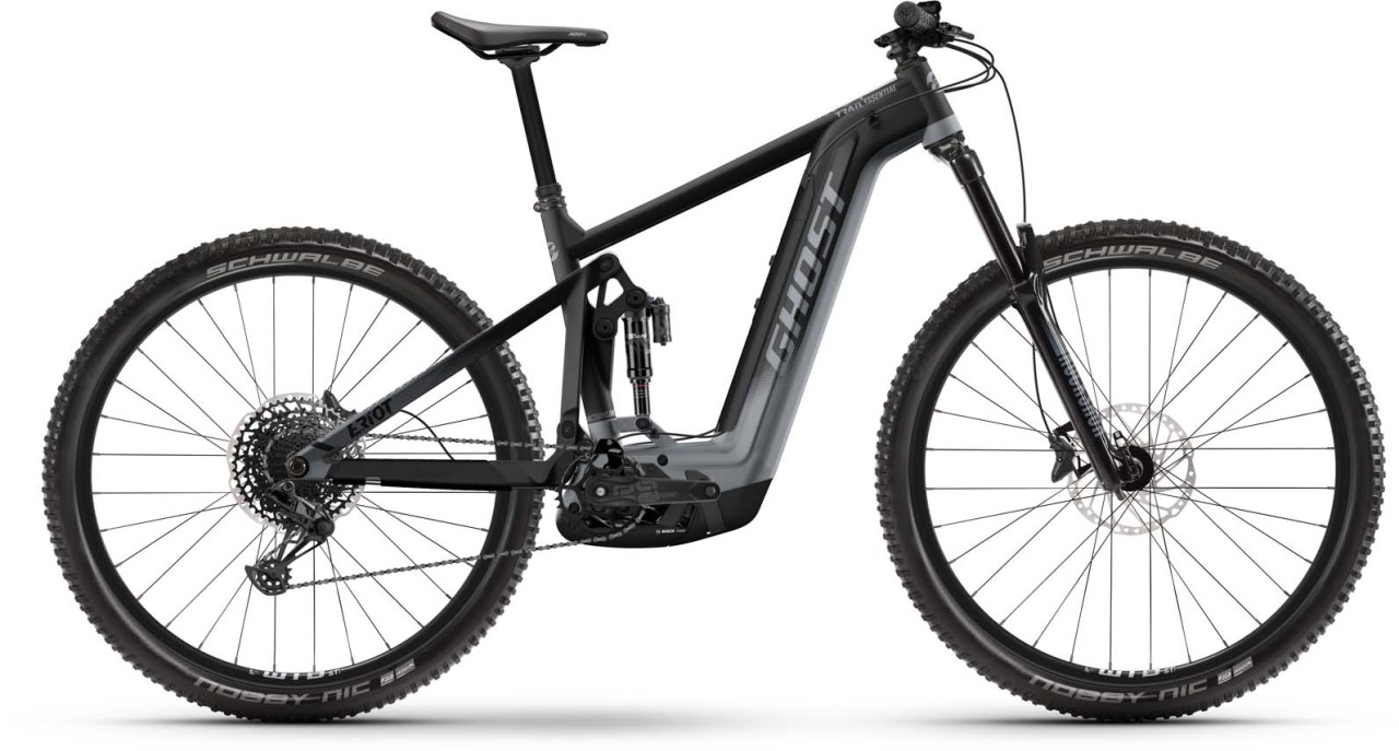 Ghost E-Riot Trail Essential black / pearl dark grey 2023 - E-Bike Fully Mountainbike