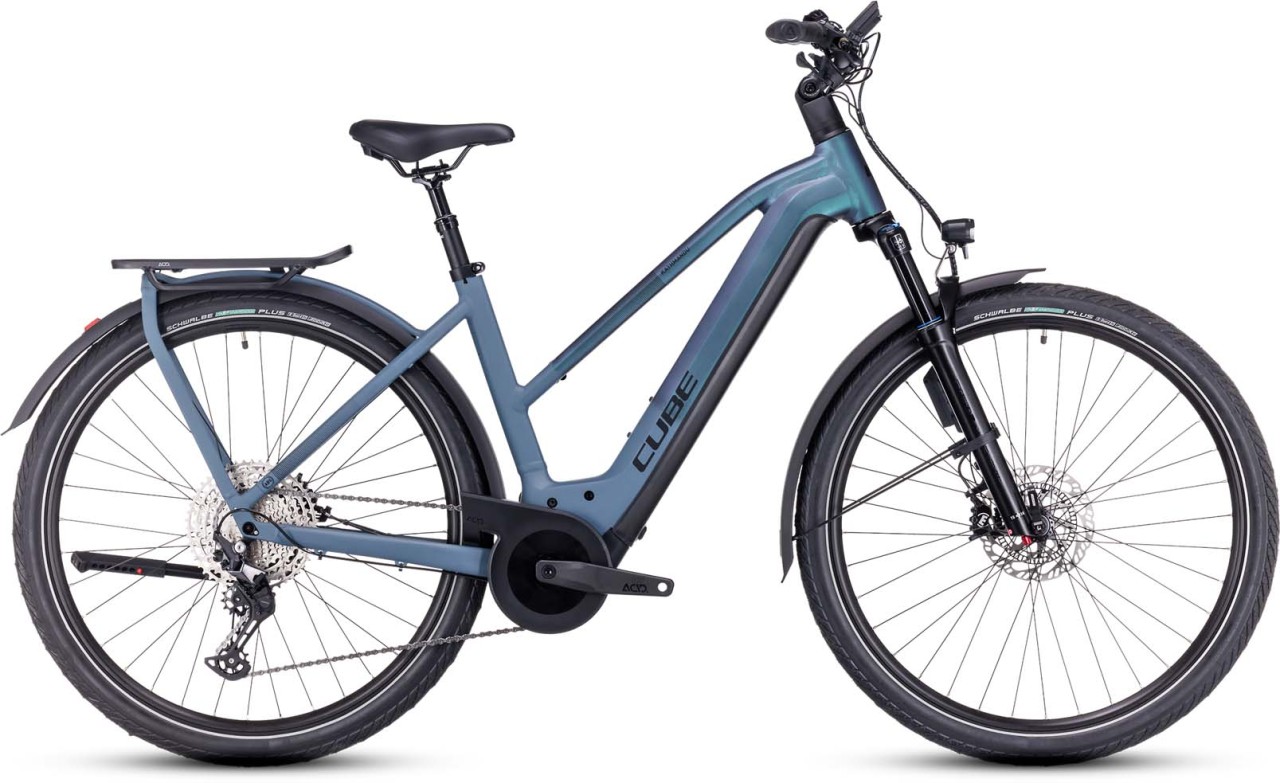 Cube Kathmandu Hybrid ABS 750 smaragdgrey n blue 2023 - E-Bike Trekkingrad Damen