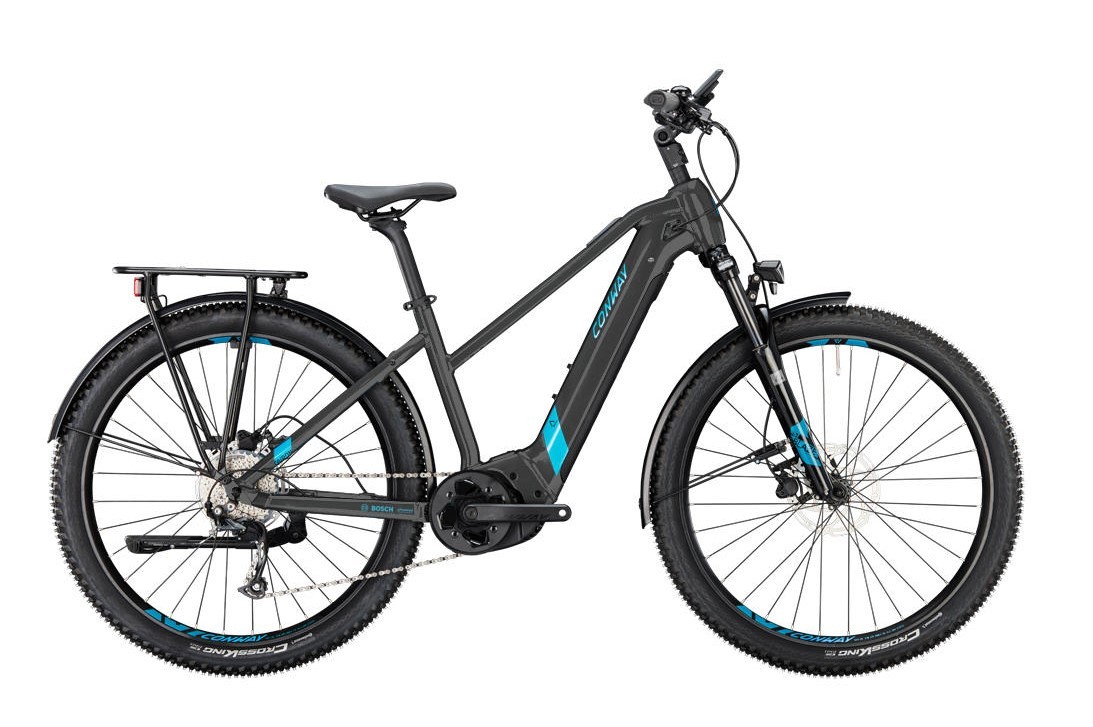 Conway Cairon C 2.0 625Wh black metallic matt / turquoise metallic 2023 - E-Bike Hardtail Mountainbike Damen