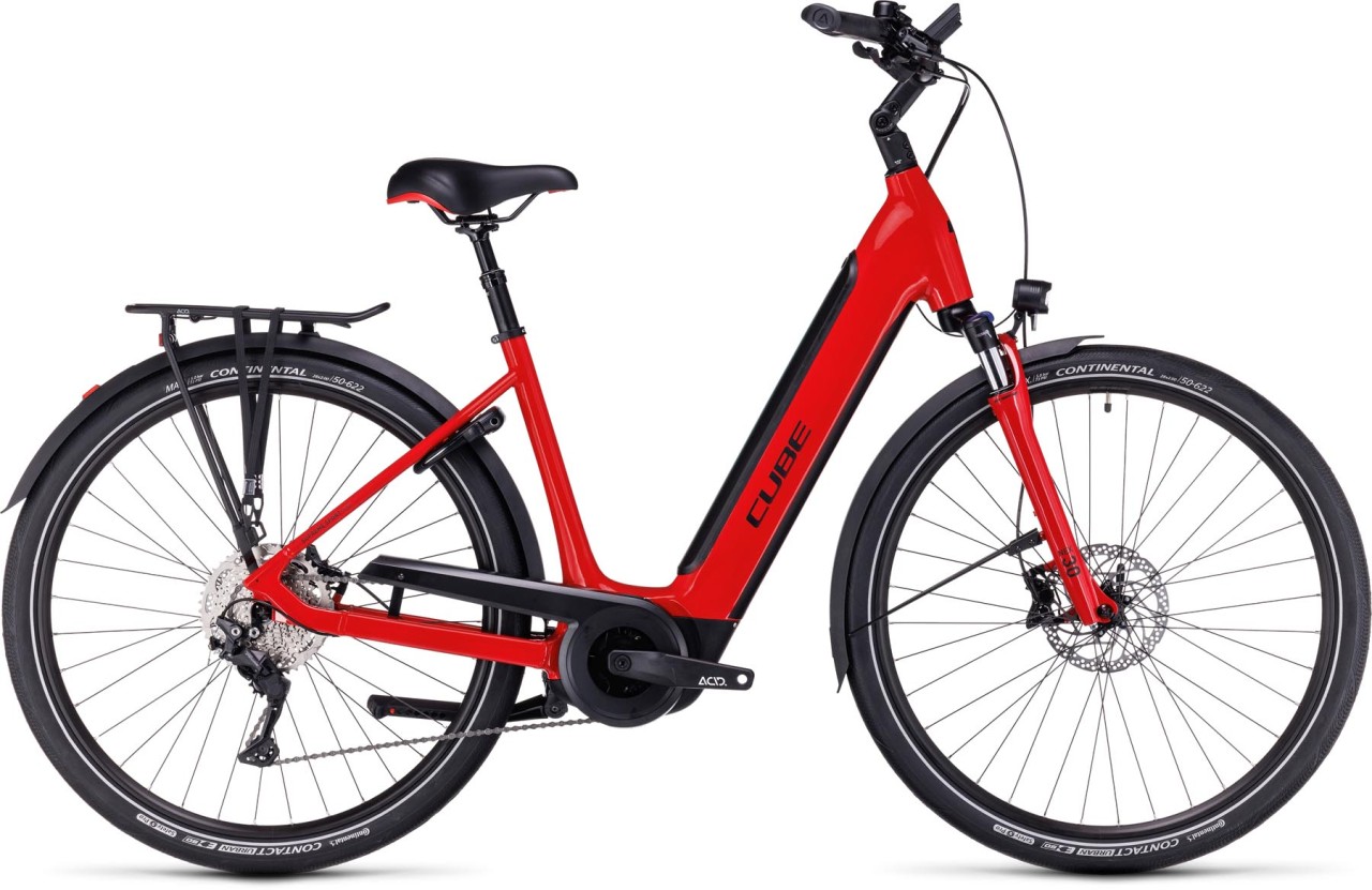 Cube Supreme Sport Hybrid Pro 625 red n black 2024 - E-Bike Trekkingrad Tiefeinsteiger