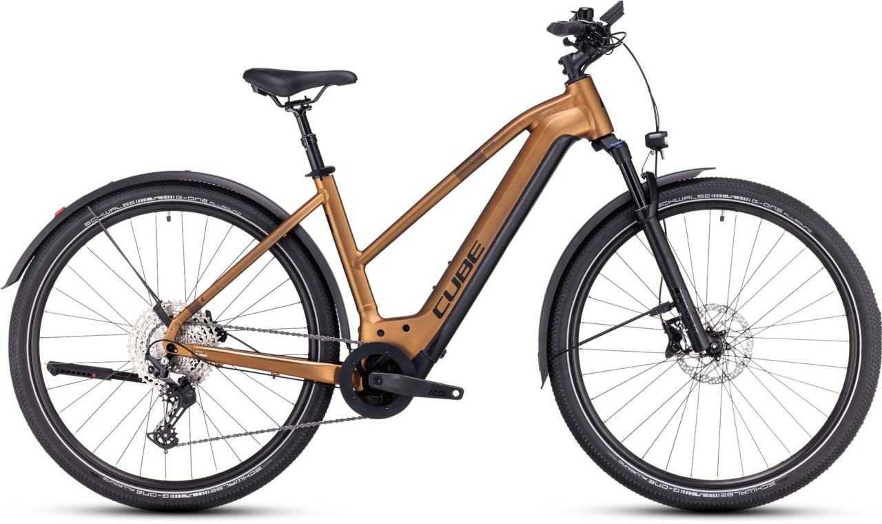 Cube Nuride Hybrid EXC 625 Allroad caramel n black 2023 - E-Bike Trekkingrad Damen