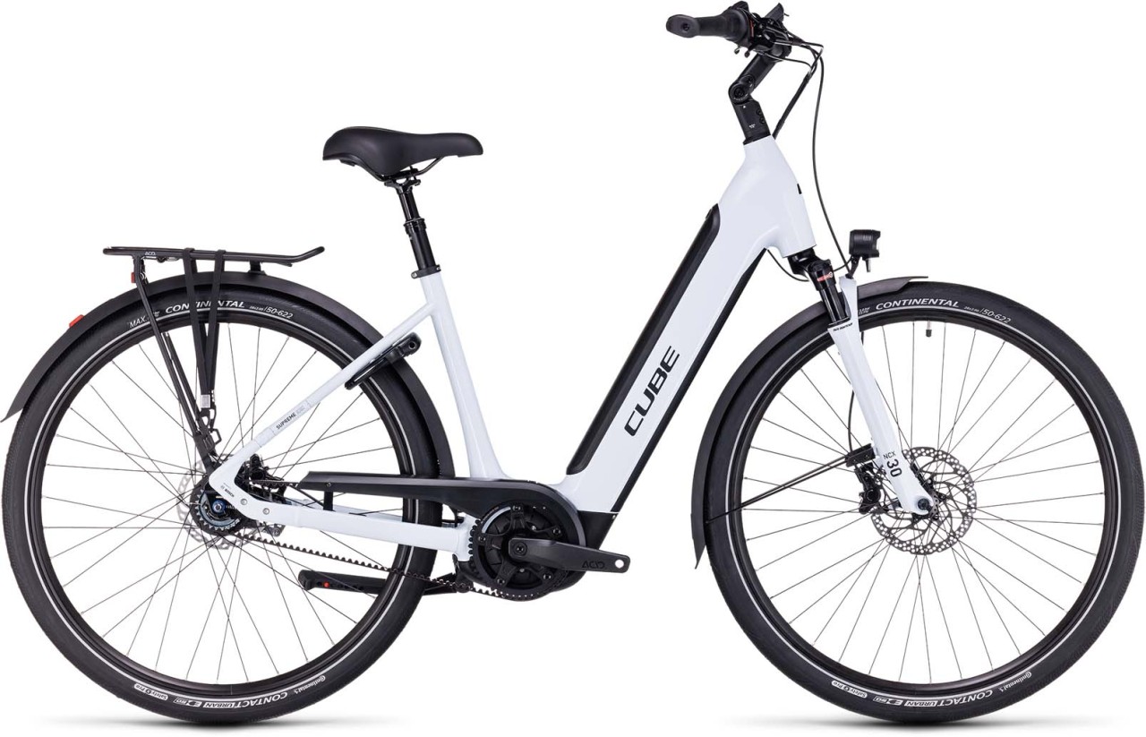 Cube Supreme RT Hybrid EXC 500 flashwhite n black 2023 - E-Bike Trekkingrad Tiefeinsteiger