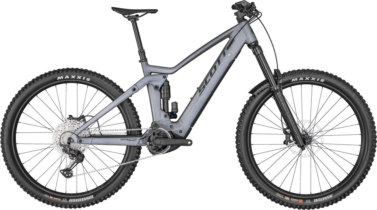 Scott Ransom eRIDE 920 matt cool raw alloy / dark smoke brush 2022 - E-Bike Fully Mountainbike