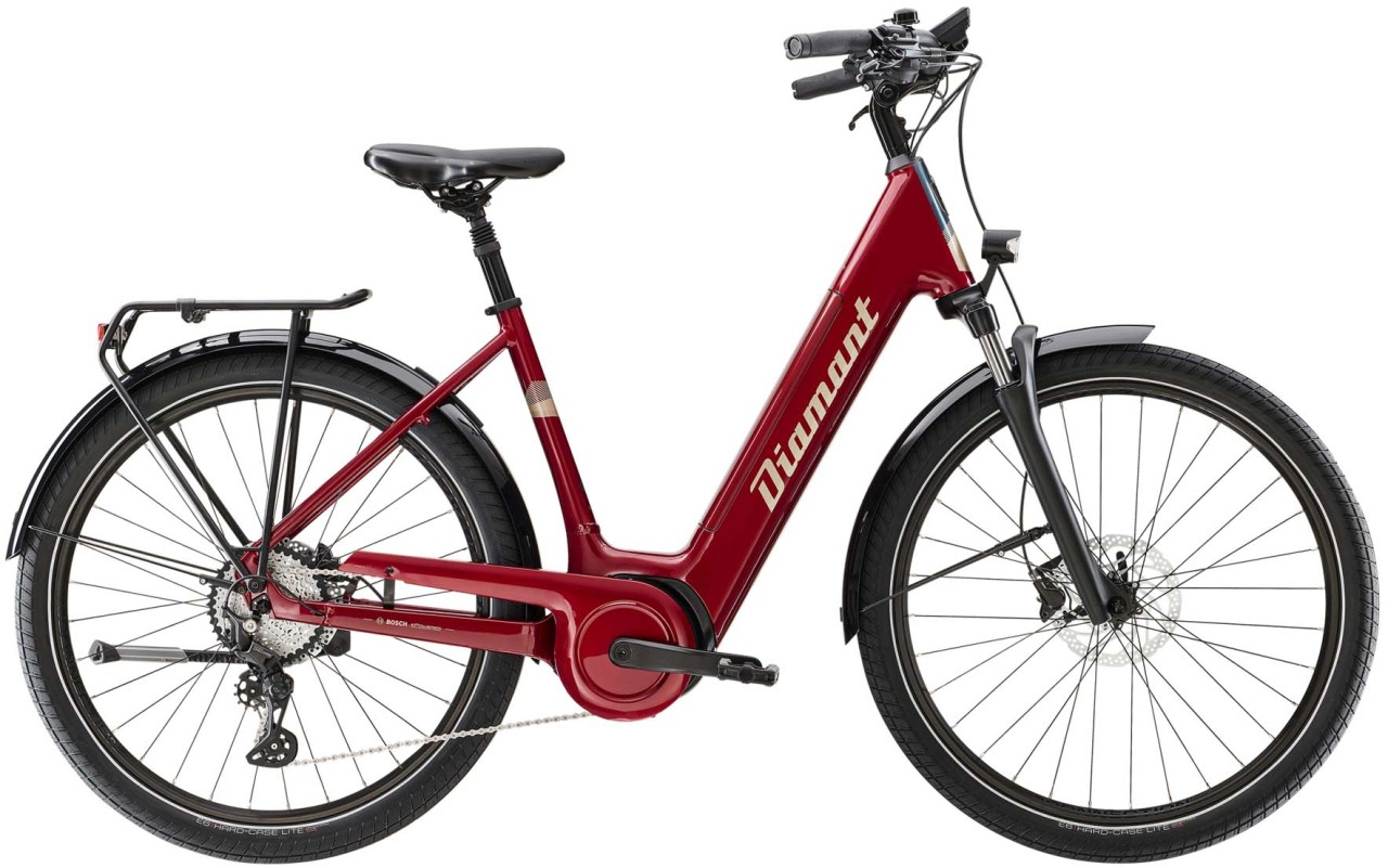 Diamant Mandara Gen 3 TIE 725Wh Aventurinrot Metallic 2023 - E-Bike Trekkingrad Tiefeinsteiger