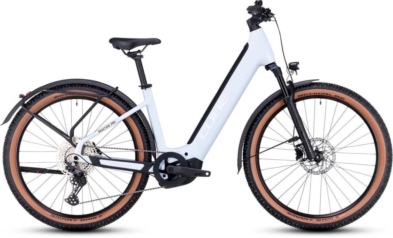 Cube Reaction Hybrid Pro 625 Allroad flashwhite n black 2023 - E-Bike Hardtail Mountainbike Tiefeinsteiger