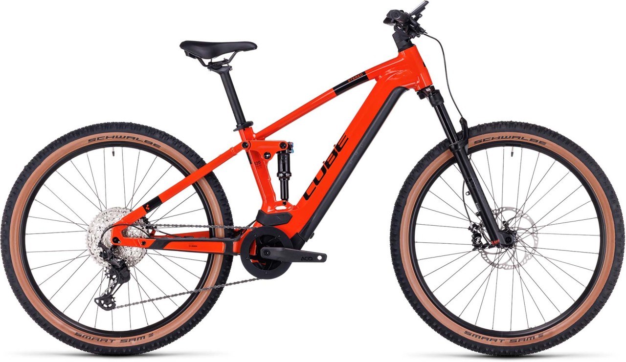 Cube Stereo Hybrid 120 Race 625 sparkorange n black 2023 - E-Bike Fully Mountainbike