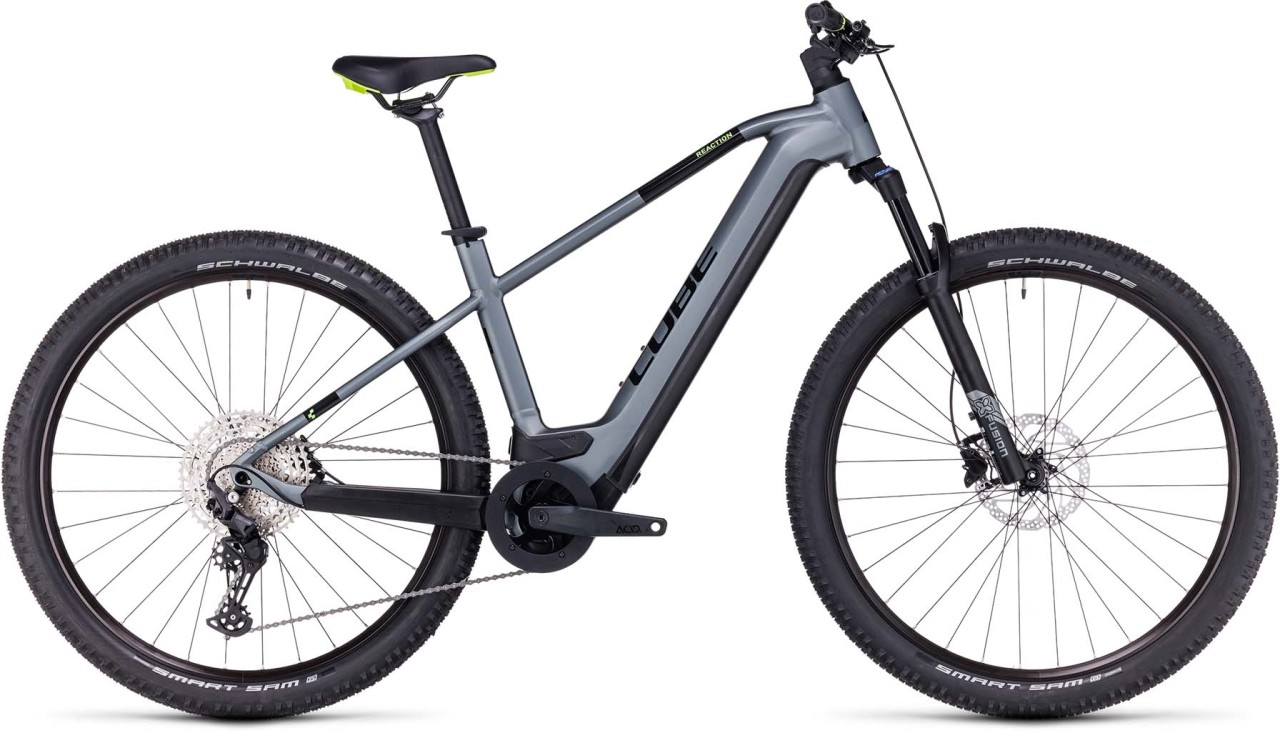 Cube Reaction Hybrid Pro 625 flashgrey n green 2023 - E-Bike Hardtail Mountainbike