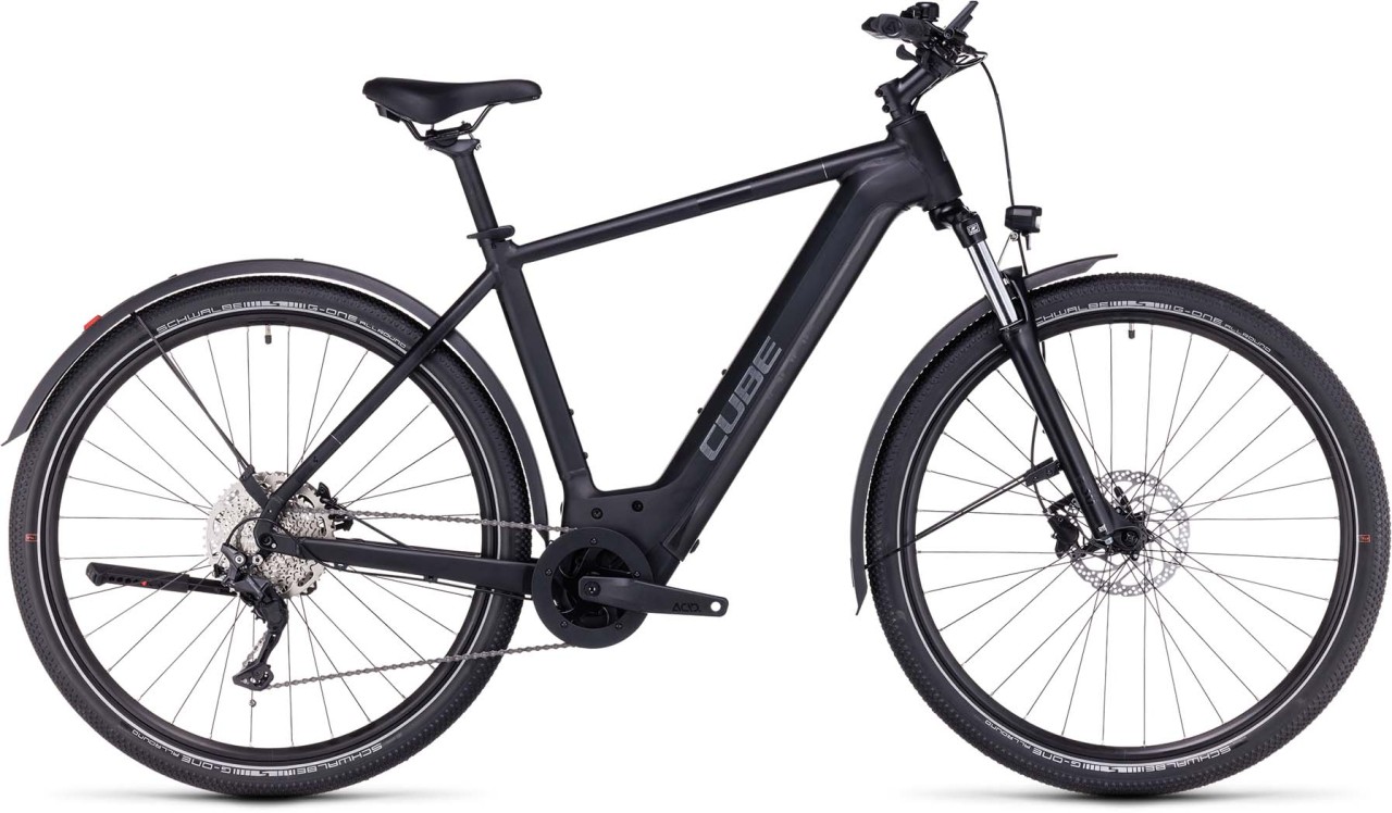 Cube Nuride Hybrid Pro 625 Allroad black n metal 2023 - E-Bike Trekkingrad Herren