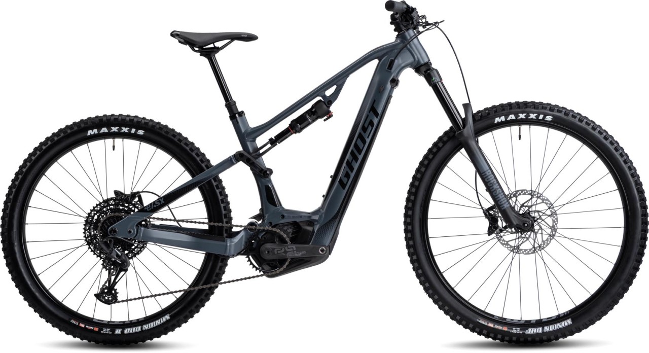 Ghost E-ASX 160 Universal AL dark grey / black matt / glossy 2022 - E-Bike Fully Mountainbike