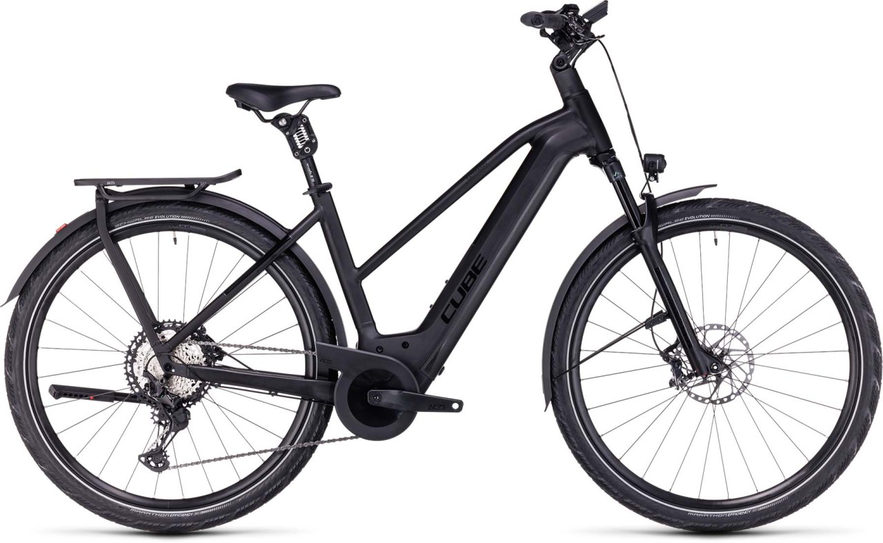 Cube Kathmandu Hybrid SLT 750 black n metal 2023 - E-Bike Trekkingrad Damen