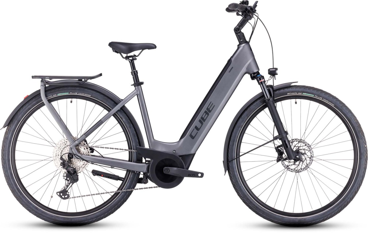 Cube Touring Hybrid EXC 500 grey n metal 2023 - E-Bike Trekkingrad Tiefeinsteiger