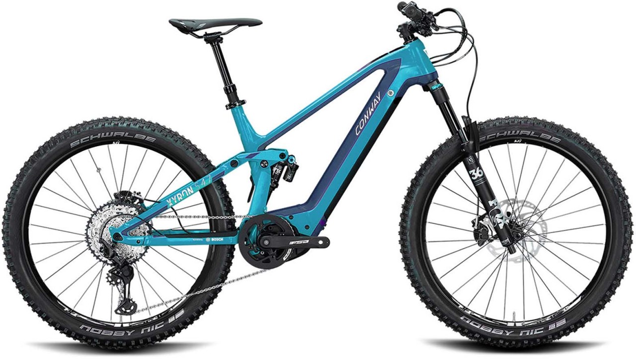 Conway Xyron S 4.9 750 turquoise metallic / darkpetrol metallic 2022 - E-Bike Fully Mountainbike