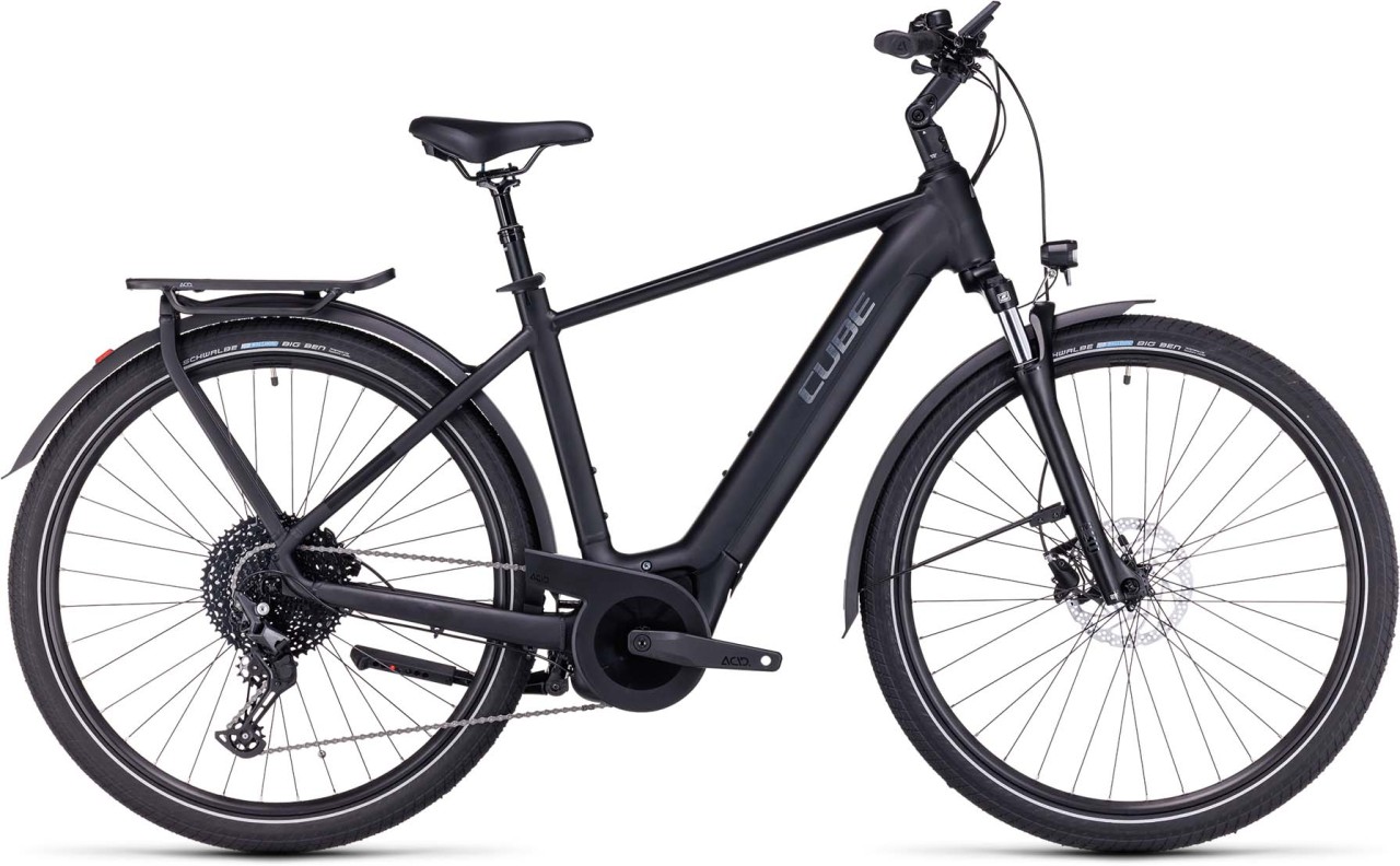 Cube Touring Hybrid Pro 625 black n metal 2023 - E-Bike Trekkingrad Herren