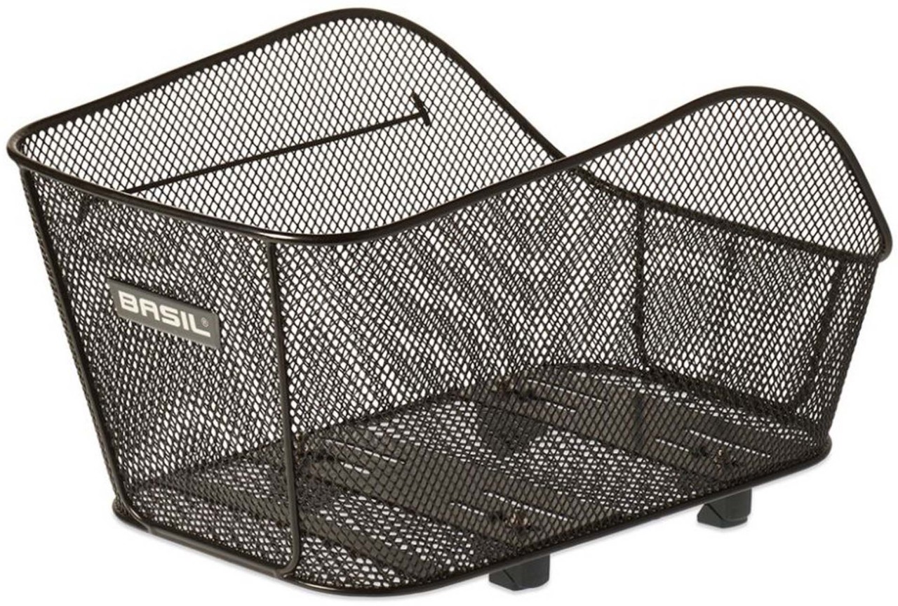 Basil Hinterradkorb Icon M WSL, 40x33x25cm, sw, engmaschig, WSL