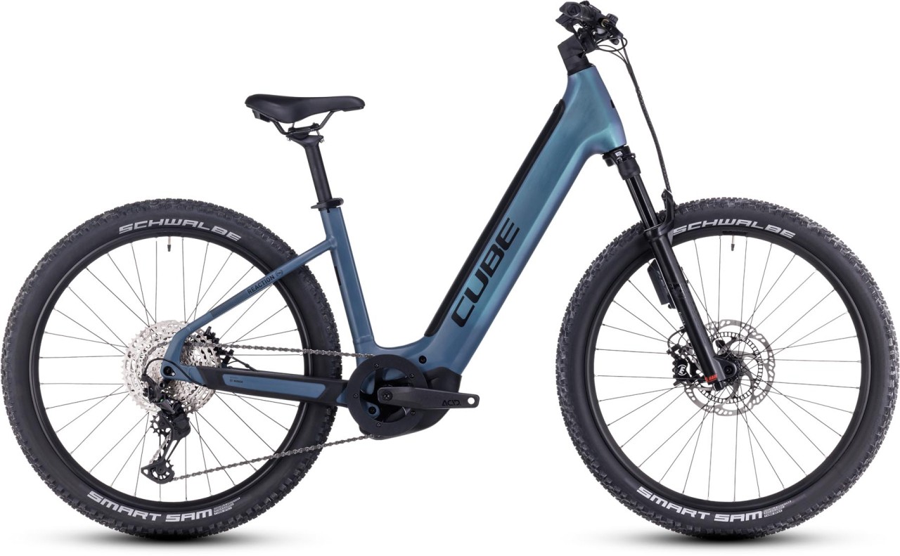 Cube Reaction Hybrid ABS 750 smaragdgrey n blue 2024 - E-Bike Hardtail Mountainbike Tiefeinsteiger