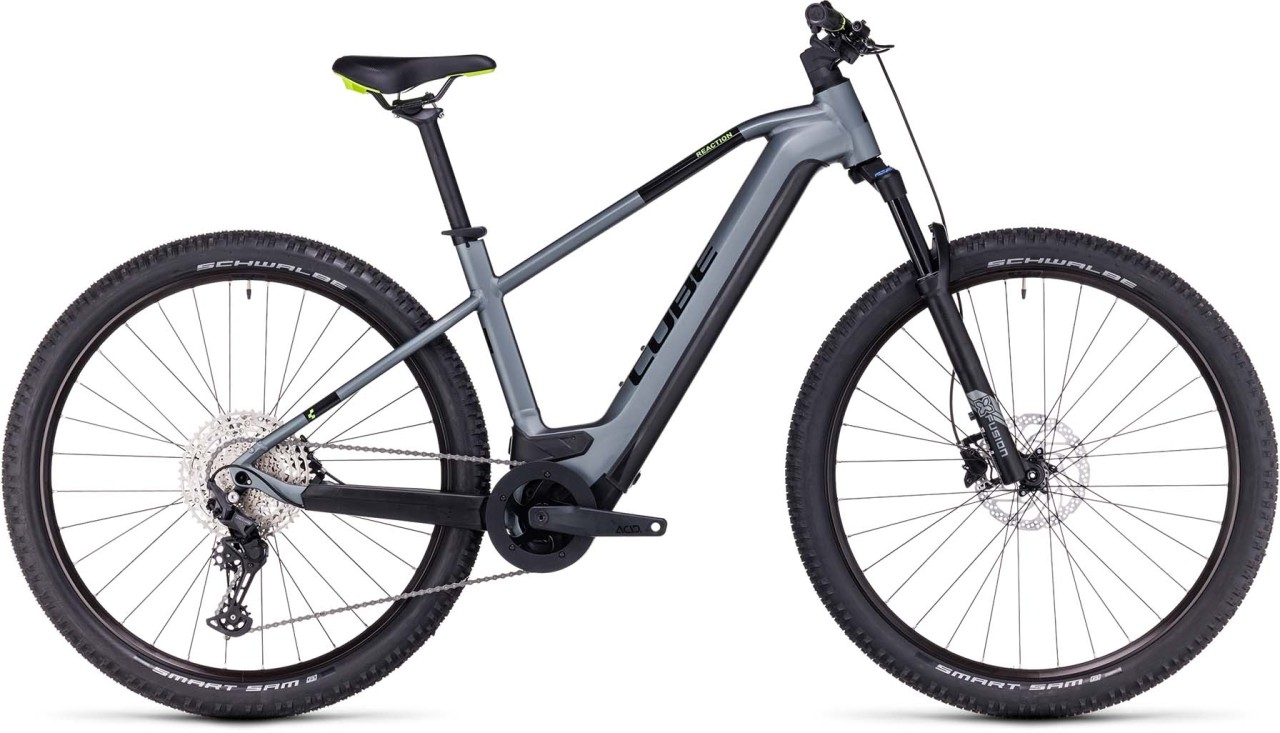 Cube Reaction Hybrid Pro 750 flashgrey n green 2023 - E-Bike Hardtail Mountainbike