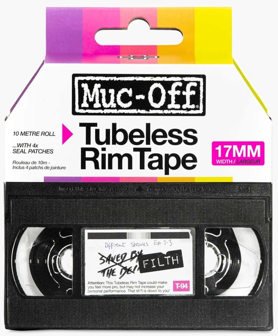 Muc-Off Felgenband Rim Tape 10m Roll pink 17 mm