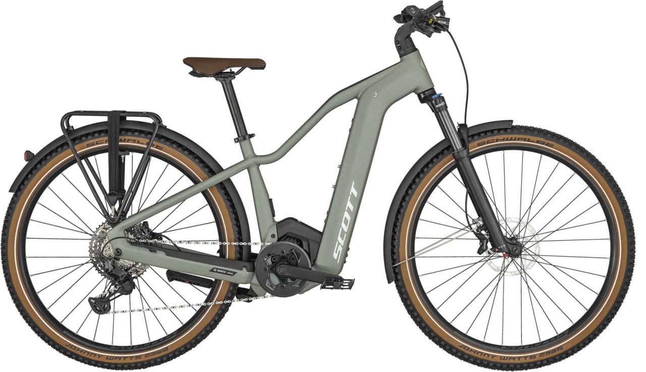 Scott Axis eRIDE 10 Lady Highland Green 2023 - E-Bike Hardtail Mountainbike Trekkingrad