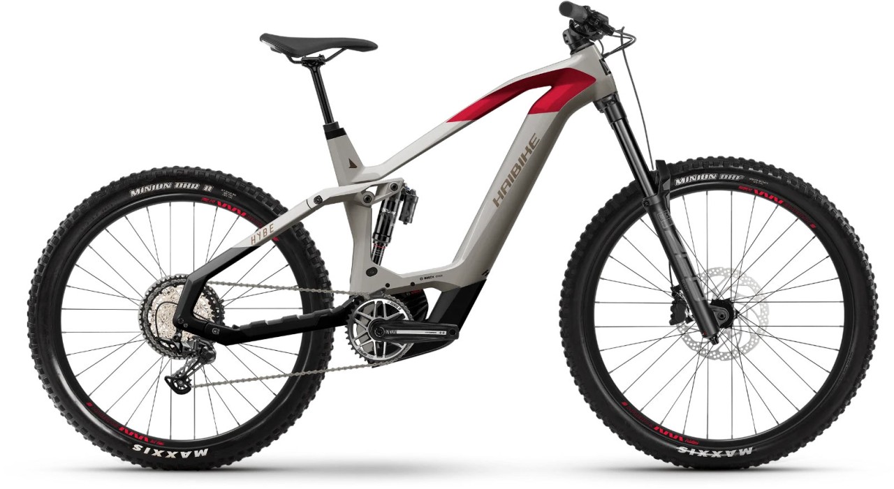 Haibike HYBE 9 grey/red/blk matt & gloss 2024 - E-Bike Fully Mountainbike